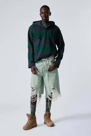 Weekday Striped Loose Fit Rugby Hoodie