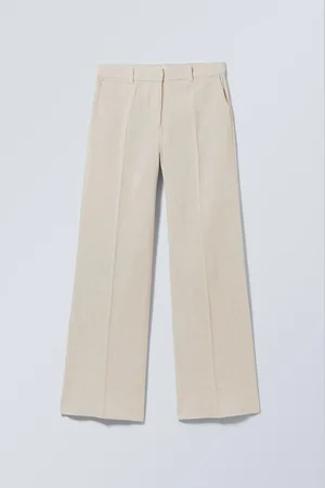 Weekday Mid Linen Blend Suit Trousers
