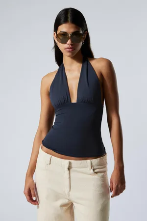Weekday Deep Halterneck Top