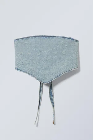 Weekday Tie Denim Top