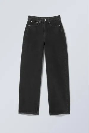 Weekday Halo Curve High Waisted Regular Wide Leg Jeans