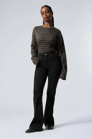 Weekday Glow Curve High Waisted Regular Flared Leg Jeans