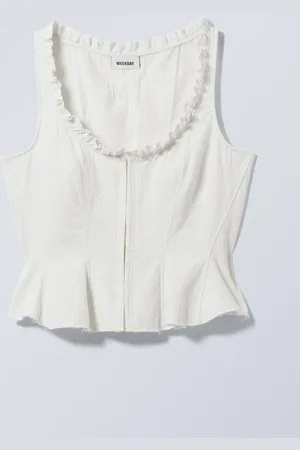 Weekday Fitted Twill Corset Top
