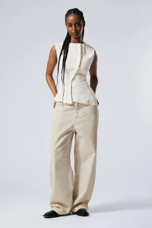 Weekday Sleeveless Asymmetric Peplum Top