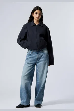 Weekday Loose Fit Cotton Twill Zip Jacket