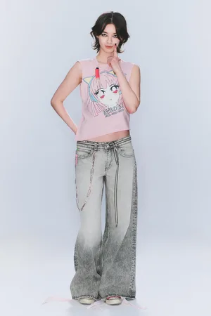 Cheap Monday Poser Regular Waist Loose Wide Jeans