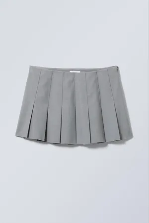Weekday Short Pleated Mini Skirt