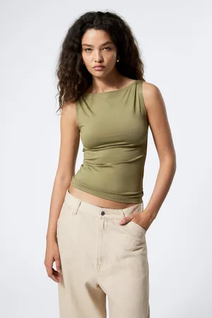 Weekday Annie Sleeveless Boat-Neck Top