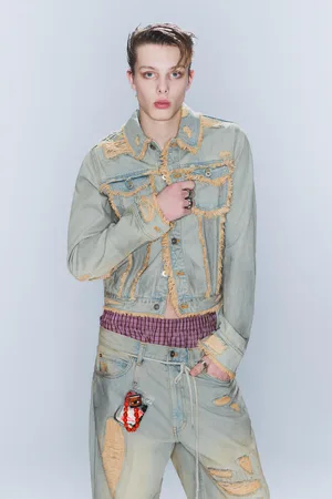 Cheap Monday CM x LB Looser Pink Rip Unisex Jacket