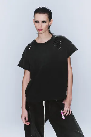 Cheap Monday CM x LB Boxy Crystallised Unisex T-shirt