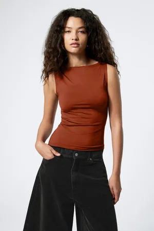 Weekday Annie Sleeveless Boat-Neck Top