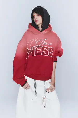 Cheap Monday CM x LB Double-Layered Sun-Faded Unisex Hoodie