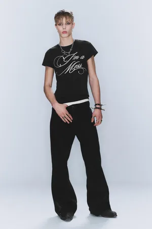 Cheap Monday CM x LB Boo Bootleg Washed Unisex Jeans