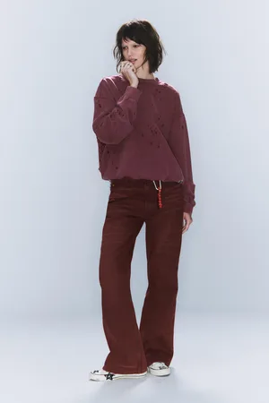 Cheap Monday CM x LB Loose Distressed Unisex Sweatshirt