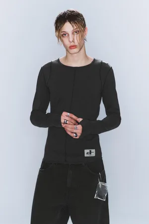 Cheap Monday CM x LB Fitted Long-Sleeved Unisex T-shirt