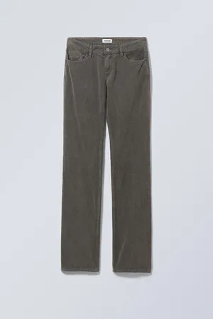 Weekday Low Waist Slim Straight Corduroy Trousers
