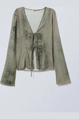 Weekday Long Sleeve Tie Blouse