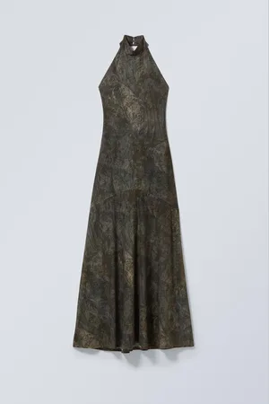 Weekday Open Back Maxi Halter Dress