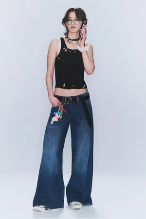 Cheap Monday Poser Regular Waist Loose Wide Jeans
