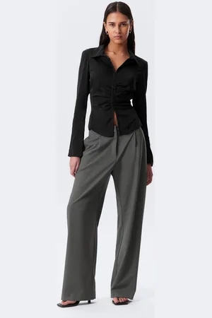 Weekday Relaxed Mid Rise Pleated Suiting Trousers