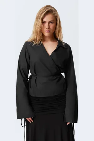 Weekday Long-Sleeved Wrap Poplin Shirt