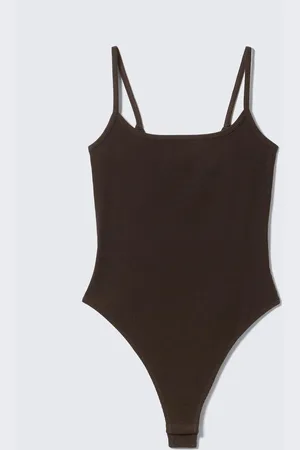 Weekday Stella Ribbed Scoop-Neck Bodysuit