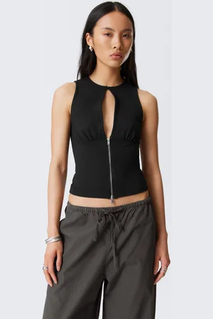Weekday Slim Sleeveless Zip Top