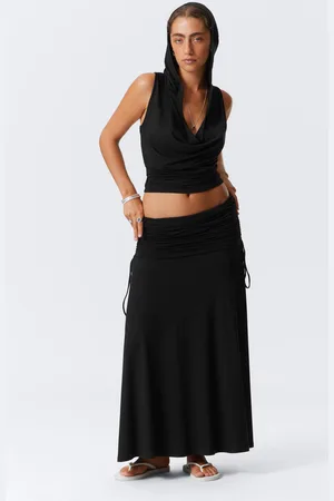 Weekday Draped Drawstring Maxi Skirt