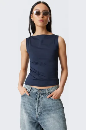 Weekday Annie Sleeveless Boat-Neck Top