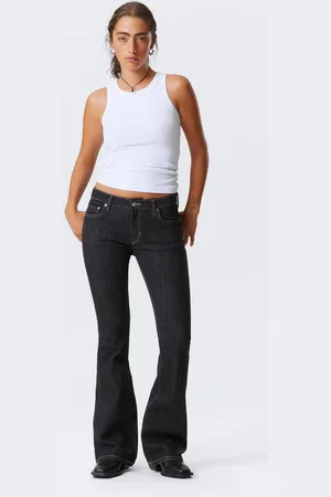 Weekday Flame Low Rise Slim Flared Leg Jeans