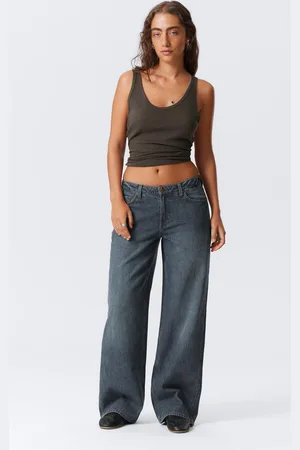 Weekday Ample Low Rise Loose Wide Leg Jeans