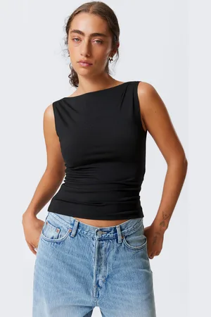 Weekday Annie Sleeveless Boat-Neck Top