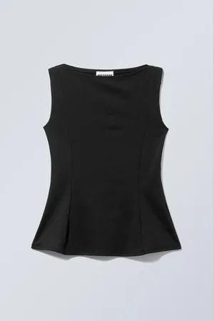 Weekday Peplum Boat-Neck Top