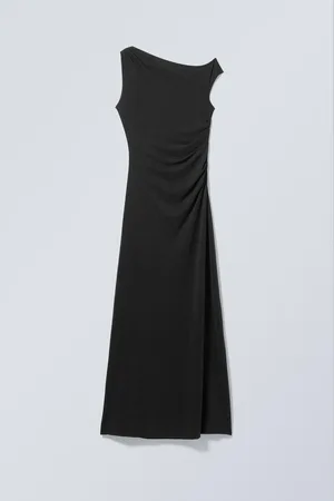 Weekday Cupro Maxi Drape Dress