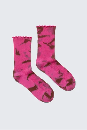 Weekday Tie-Dye Frilled Crew Socks
