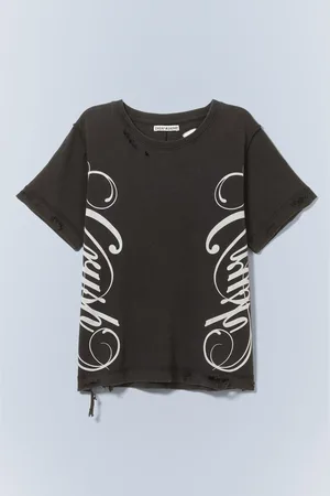 Cheap Monday Distressed Printed T-shirt