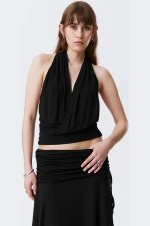 Weekday Draped Halter Jersey Top