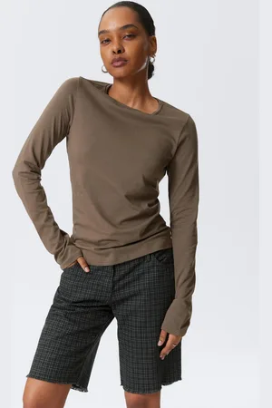 Weekday Soft Long-Sleeved Cotton Jersey Top