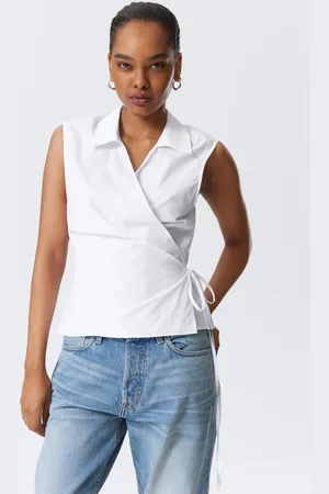 Weekday Sleeveless Cotton Wrap Top