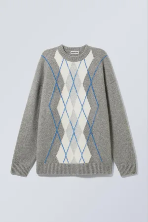 Weekday Oversized Argyle Knitted Sweater