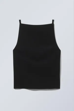 Weekday Fleur Suiting Open Back Top