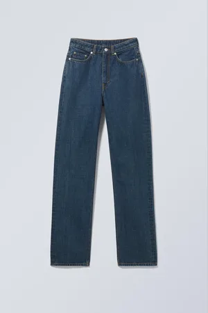 Weekday Rowe Super High Waisted Regular Straight Leg Jeans