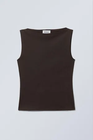 Weekday Annie Sleeveless Boat-Neck Top