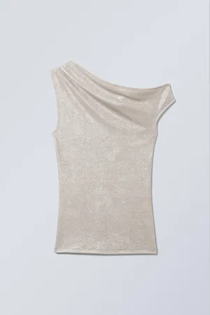 Weekday Shimmer Drape Top