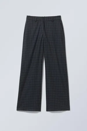 Weekday Checked Low Loose Suit Trousers