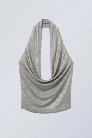Weekday Waterfall Drape Halterneck Top