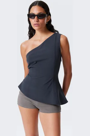 Weekday Asymmetric One-Shoulder Fitted Top