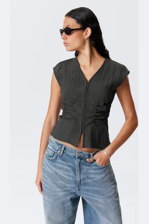 Weekday Sleeveless Crinkle Top