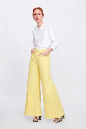 Zara Jeans ze premium vintagehigh waist lemon