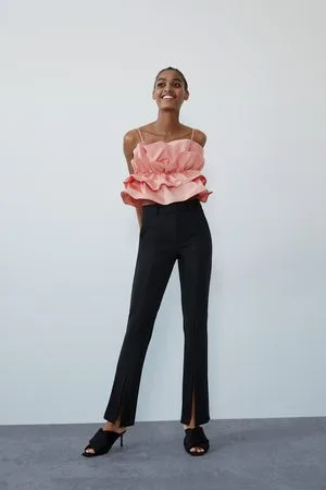 Zara Trousers with front slit detail